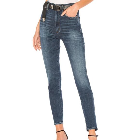 Agolde Denim - Agolde Roxanne Super High Rise Skinny Dark Wash Size 25